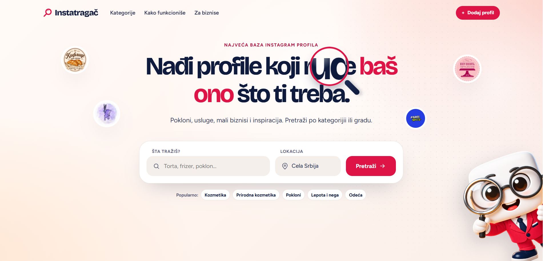 Projekat Insta Tragač